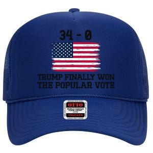 Trump Convicted Felon 34 More Reasons To Vote For Trump Gift High Crown Mesh Back Trucker Hat