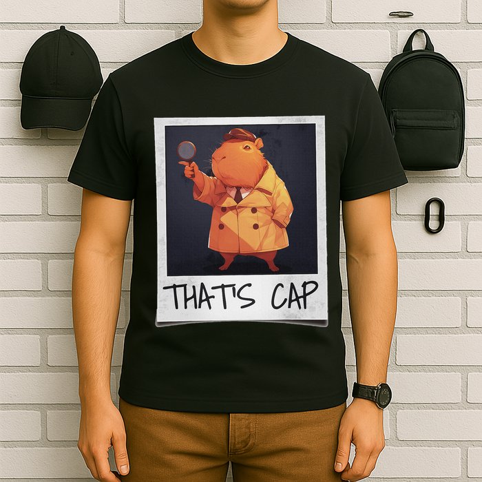 ThatS Cap – Funny Detective Capybara Pointing Meme T-Shirt