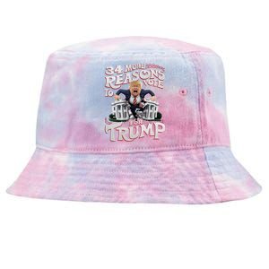 Trump Convicted Felon 34 More Reasons To Vote For Trump Gift Tie-Dyed Bucket Hat