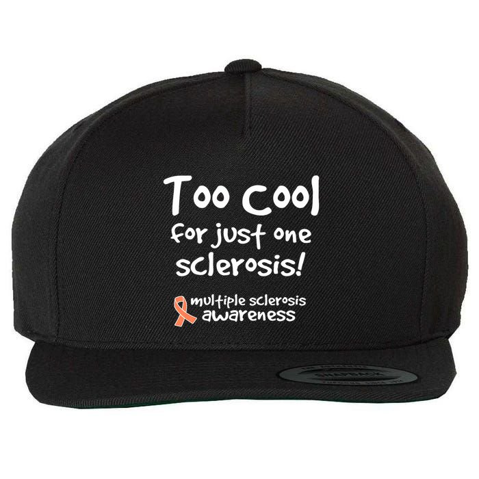 Too Cool For Just One Sclerosis Multiple Sclerosis Awareness Wool Snapback Cap