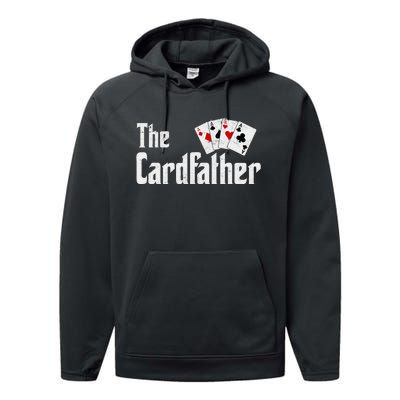 The Card Father Poker Game Cards Playing Dad FatherS Dad Performance Fleece Hoodie