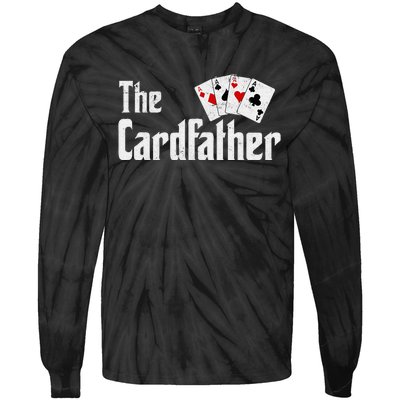 The Card Father Poker Game Cards Playing Dad FatherS Dad Tie-Dye Long Sleeve Shirt