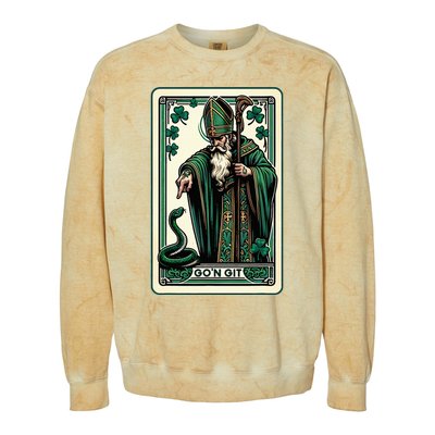 Tarot Card Funny St Patricks Day GoN Git St Patrick Colorblast Crewneck Sweatshirt