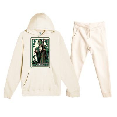 Tarot Card Funny St Patricks Day GoN Git St Patrick Premium Hooded Sweatsuit Set