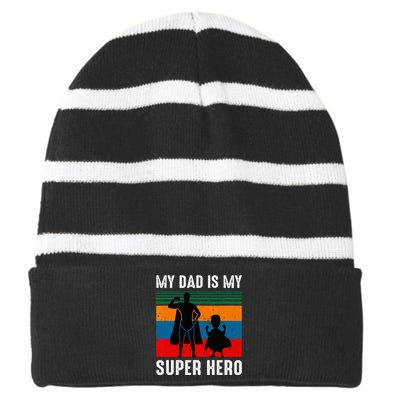 The Company Funny Dad Joke Striped Beanie with Solid Band