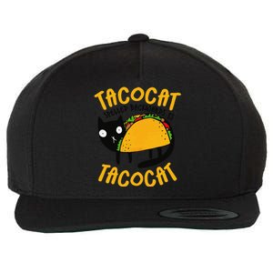 Taco Cat Funny I Love Tacos Wool Snapback Cap