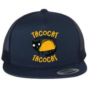 Taco Cat Funny I Love Tacos Flat Bill Trucker Hat