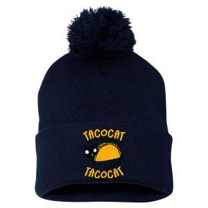 Taco Cat Funny I Love Tacos Pom Pom 12in Knit Beanie