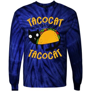 Taco Cat Funny I Love Tacos Tie-Dye Long Sleeve Shirt