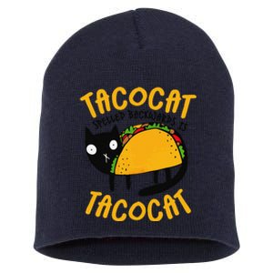 Taco Cat Funny I Love Tacos Short Acrylic Beanie