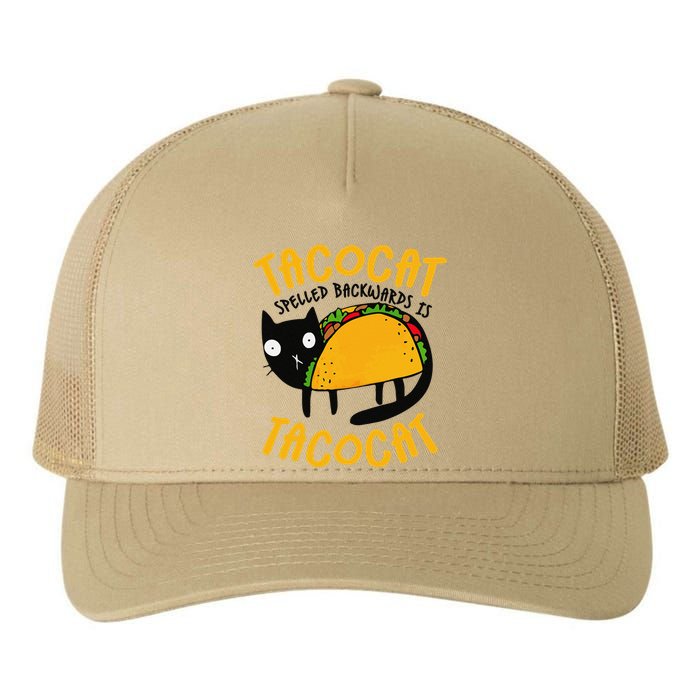 Taco Cat Funny I Love Tacos Yupoong Adult 5-Panel Trucker Hat