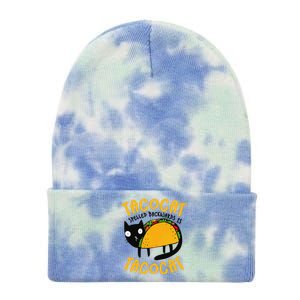 Taco Cat Funny I Love Tacos Tie Dye 12in Knit Beanie