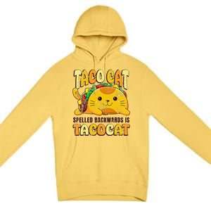 Taco Cat Funny Tacocat Cinco DeMayo Mexican Food Premium Pullover Hoodie