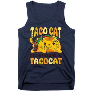 Taco Cat Funny Tacocat Cinco DeMayo Mexican Food Tank Top