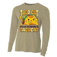 Taco Cat Funny Tacocat Cinco DeMayo Mexican Food Cooling Performance Long Sleeve Crew