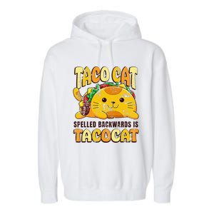 Taco Cat Funny Tacocat Cinco DeMayo Mexican Food Garment-Dyed Fleece Hoodie