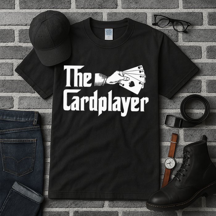 The Cardplayer Funny Poker Card Player Casino Gambler Tall T-Shirt