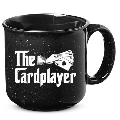 The Cardplayer Funny Poker Card Player Casino Gambler 15oz Campfire Ceramic Mug