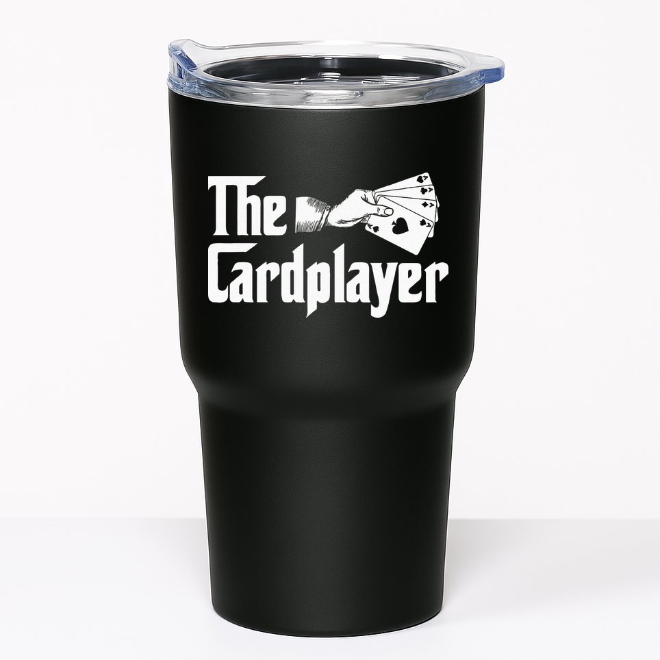 The Cardplayer Funny Poker Card Player Casino Gambler Tumbler