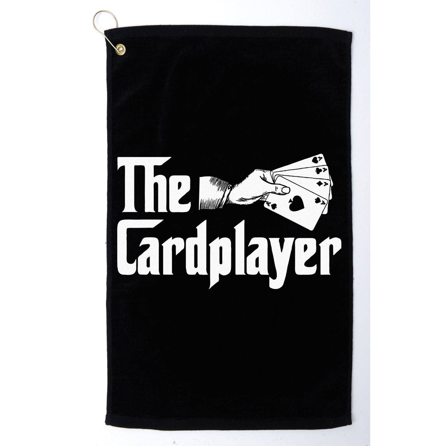 The Cardplayer Funny Poker Card Player Casino Gambler Golf Towel