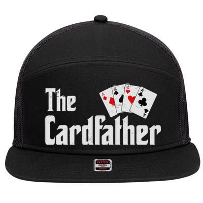 The Card Father Poker Game Cards Playing Dad FatherS Dad 7 Panel Mesh Trucker Snapback Hat