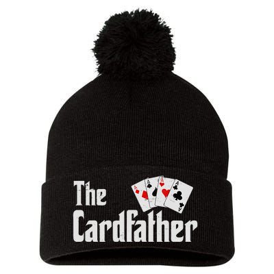 The Card Father Poker Game Cards Playing Dad FatherS Dad Pom Pom 12in Knit Beanie