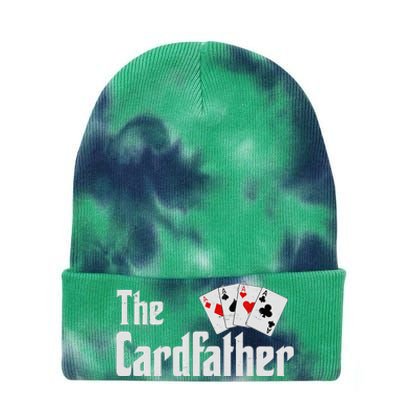 The Card Father Poker Game Cards Playing Dad FatherS Dad Tie Dye 12in Knit Beanie