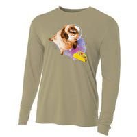 Taco Cat Funny Taco Cat In Space Taco Cat Cooling Performance Long Sleeve Crew