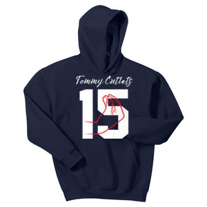 Tommy Cutlets Football Quarterback Ny Italian Hand Gesture Premium Kids Hoodie