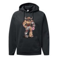 Tyrant Cyberdemon Fanart Performance Fleece Hoodie