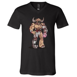 Tyrant Cyberdemon Fanart V-Neck T-Shirt