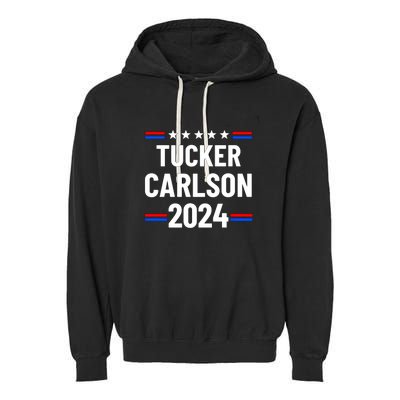 Tucker Carlson For President 2024 Garment-Dyed Fleece Hoodie