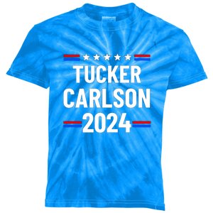 Tucker Carlson For President 2024 Kids Tie-Dye T-Shirt