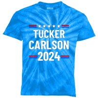 Tucker Carlson For President 2024 Kids Tie-Dye T-Shirt