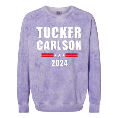 Tucker Carlson For President 2024 Colorblast Crewneck Sweatshirt