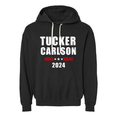 Tucker Carlson For President 2024 Garment-Dyed Fleece Hoodie