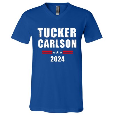 Tucker Carlson For President 2024 V-Neck T-Shirt