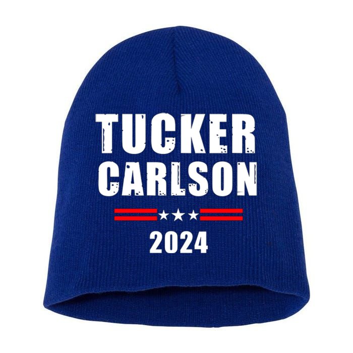 Tucker Carlson For President 2024 Short Acrylic Beanie