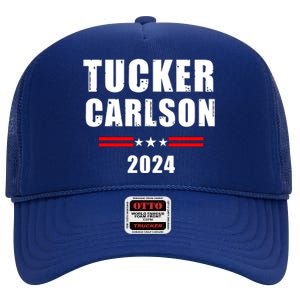 Tucker Carlson For President 2024 High Crown Mesh Back Trucker Hat