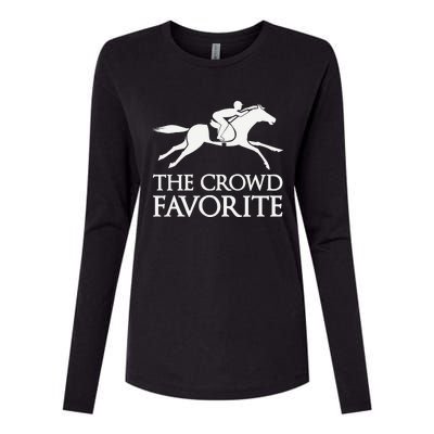 The Crowd Favorite Horse Racing Kentucky Womens Cotton Relaxed Long Sleeve T-Shirt