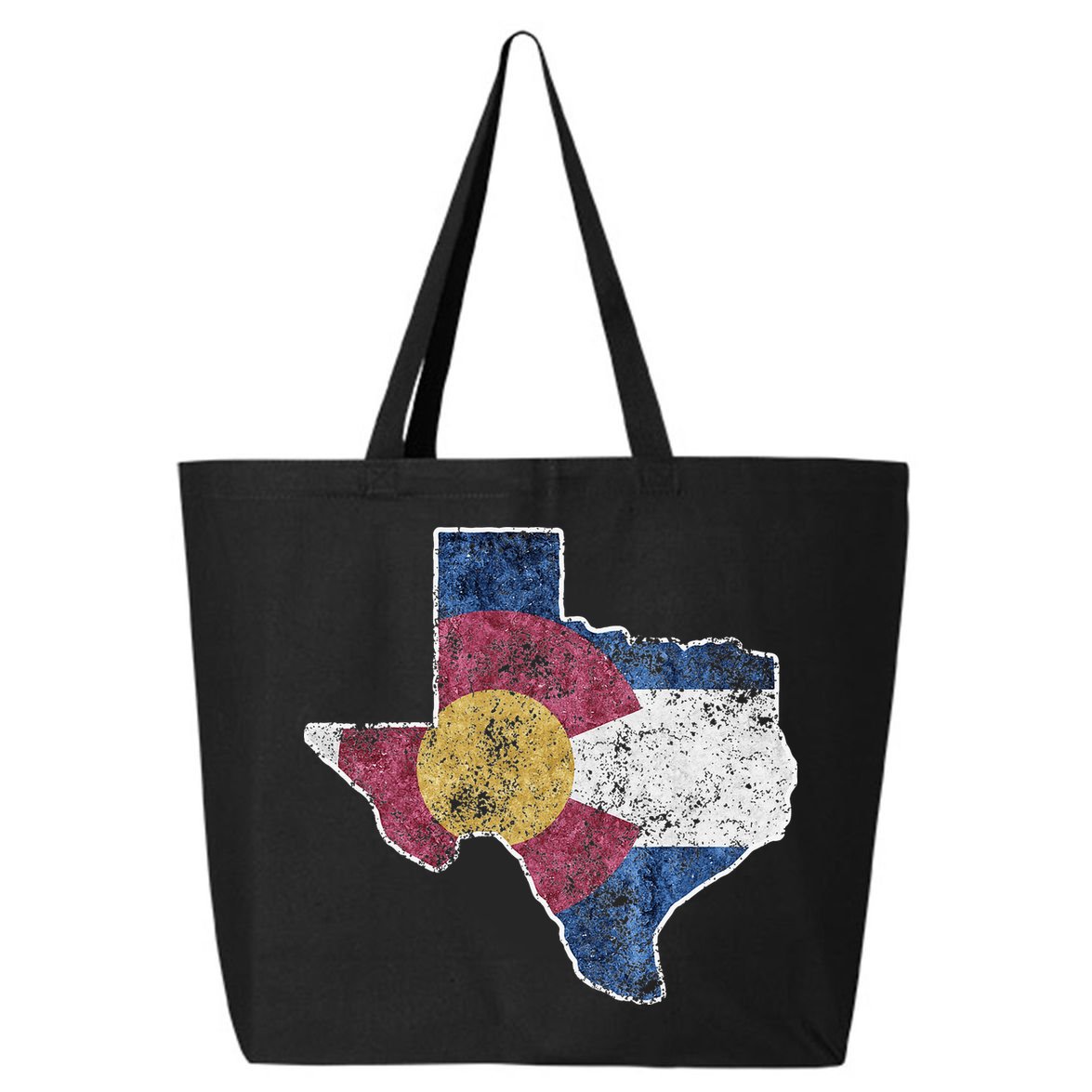 Texas Colorado Flag Family USA Home State 25L Jumbo Tote