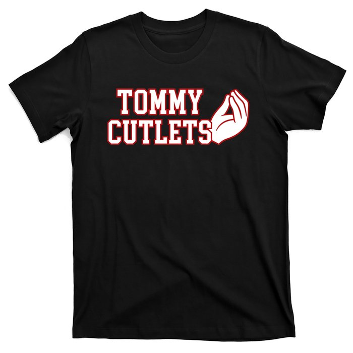 Tommy Cutlets Football Quarterback Ny Italian Hand Gesture T-Shirt