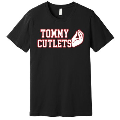 Tommy Cutlets Football Quarterback Ny Italian Hand Gesture Premium T-Shirt