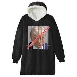 Trump Convicted Felon Hooded Wearable Blanket