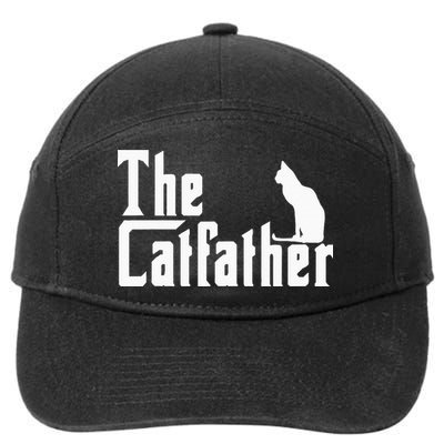 The Catfather Funny Cat Dad Father Lover 7-Panel Snapback Hat