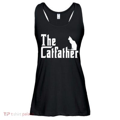 The Catfather Funny Cat Dad Father Lover Ladies Essential Flowy Tank