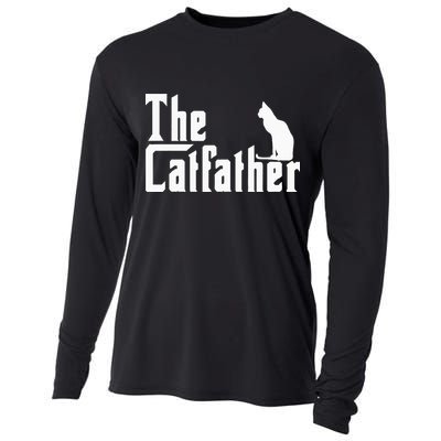 The Catfather Funny Cat Dad Father Lover Cooling Performance Long Sleeve Crew