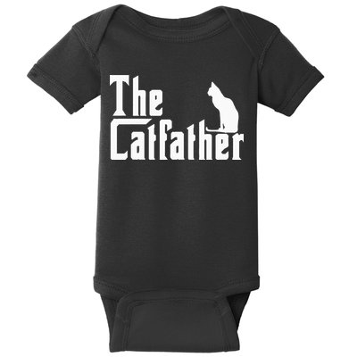 The Catfather Funny Cat Dad Father Lover Baby Bodysuit