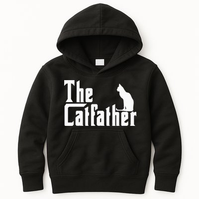 The Catfather Funny Cat Dad Father Lover Kids Hoodie