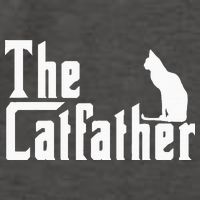 The Catfather Funny Cat Dad Father Lover Vector Backpack